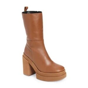 New Paloma Barcelo Melissa Platform Boot Brown Sz 37